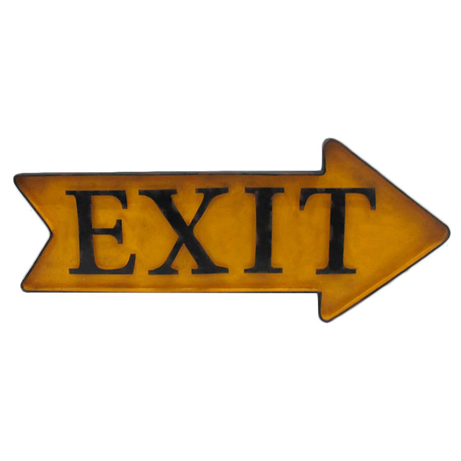 EXIT Arrow - yellow - right