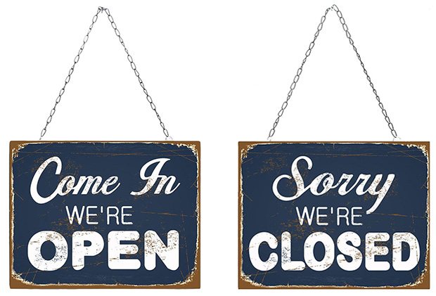 Open and Closed - Set van 2 Signs