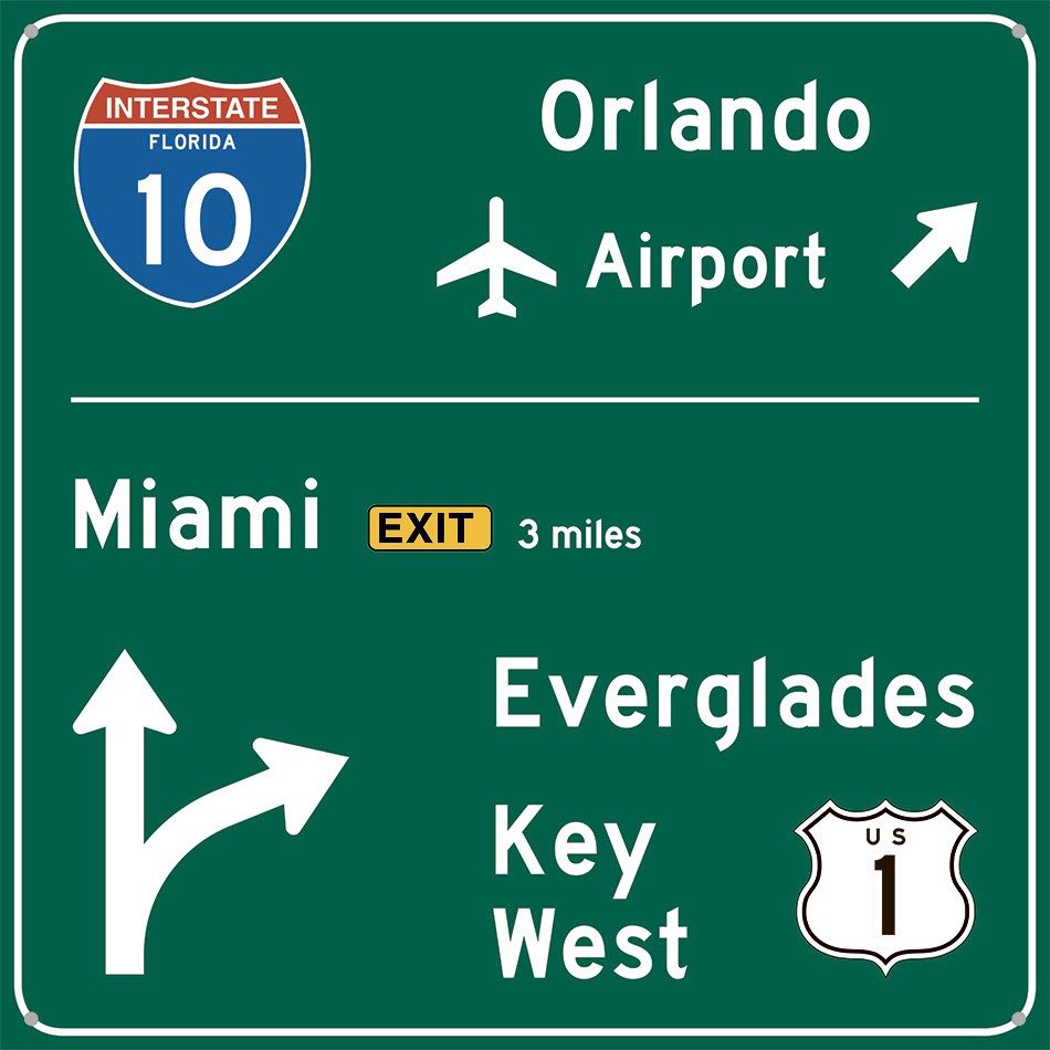 Traffic Road Sign - Florida