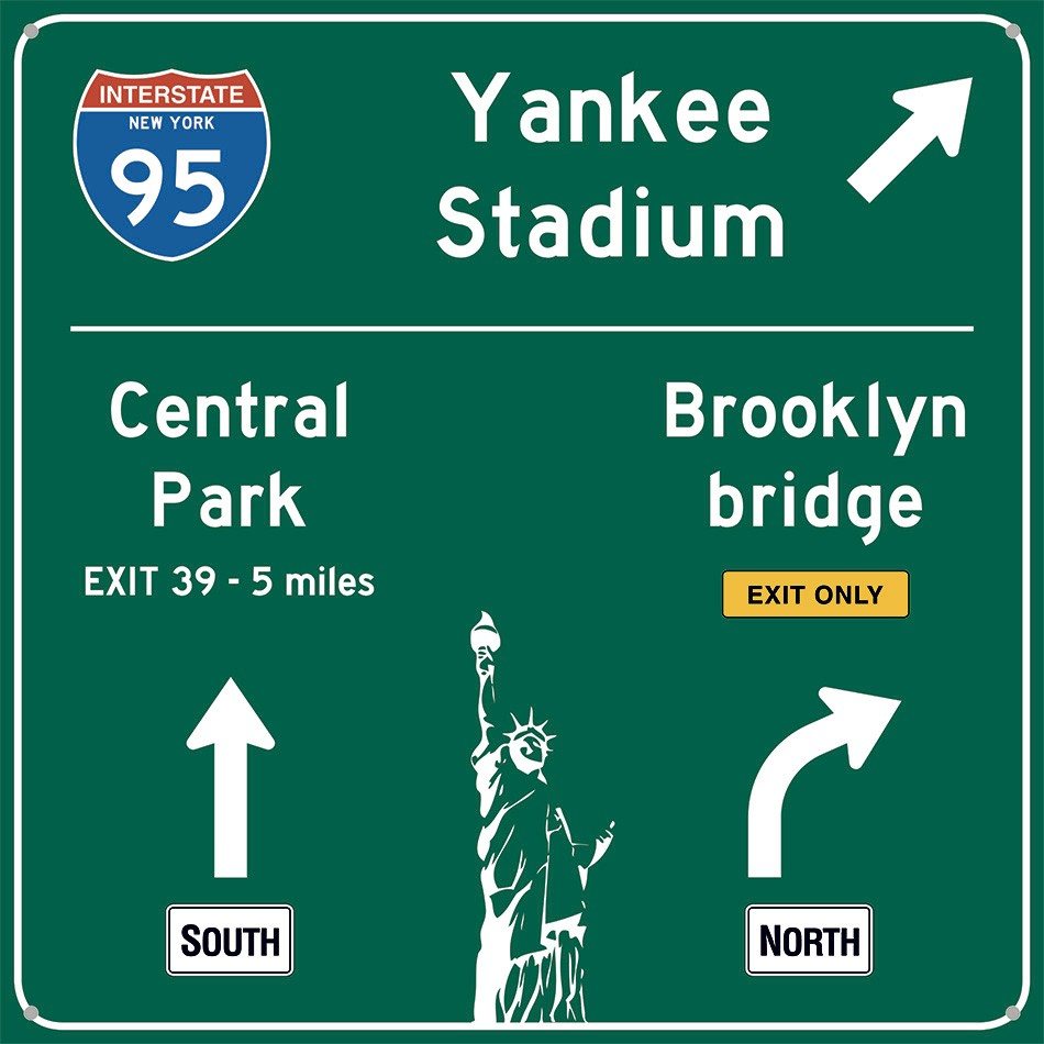 Traffic Road Sign - New York