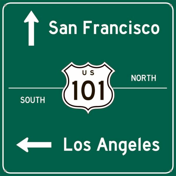Traffic Road Sign - San Francisco + Los Angeles