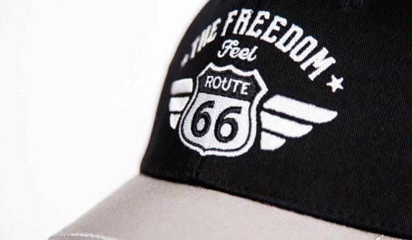 Cap Route 66 - Black-Grey - Vintage - Afbeelding 4