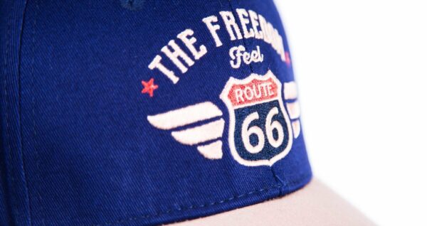 Cap Route 66 - Blue-Beige - Accent - Afbeelding 4