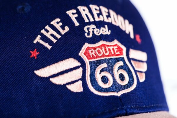 Cap Route 66 - Blue-Beige - Accent - Afbeelding 6
