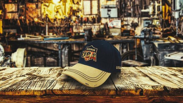 Cap Signs USA - Blue-Beige - Vintage - Afbeelding 8
