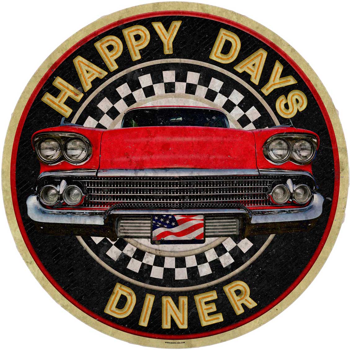 Happy Days Diner - grunge - medium