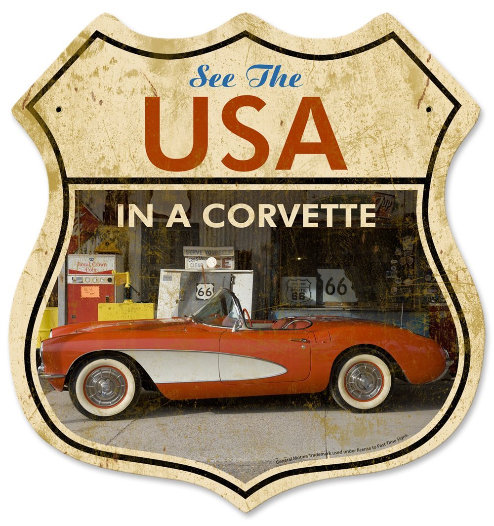 USA in a Corvette