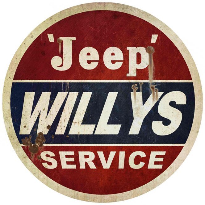 Jeep Willys Service - round XL