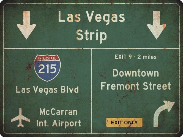 US-Traffic Sign - Las Vegas - grunge
