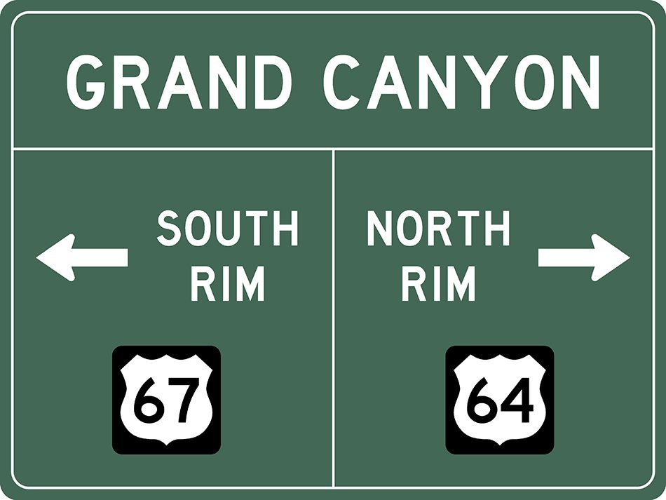 US-Traffic Sign - Grand Canyon