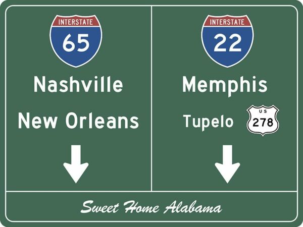 US-Traffic Sign - Nashville-Memphis