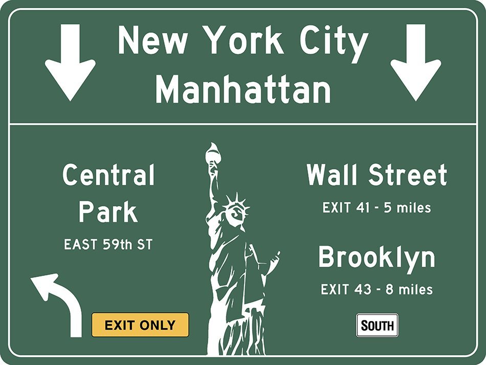 US-Traffic Sign - New York City