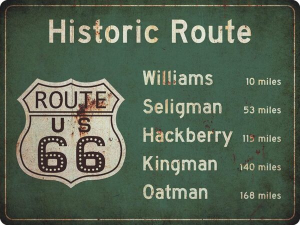 US-Traffic Sign - Historic Route 66 - grunge
