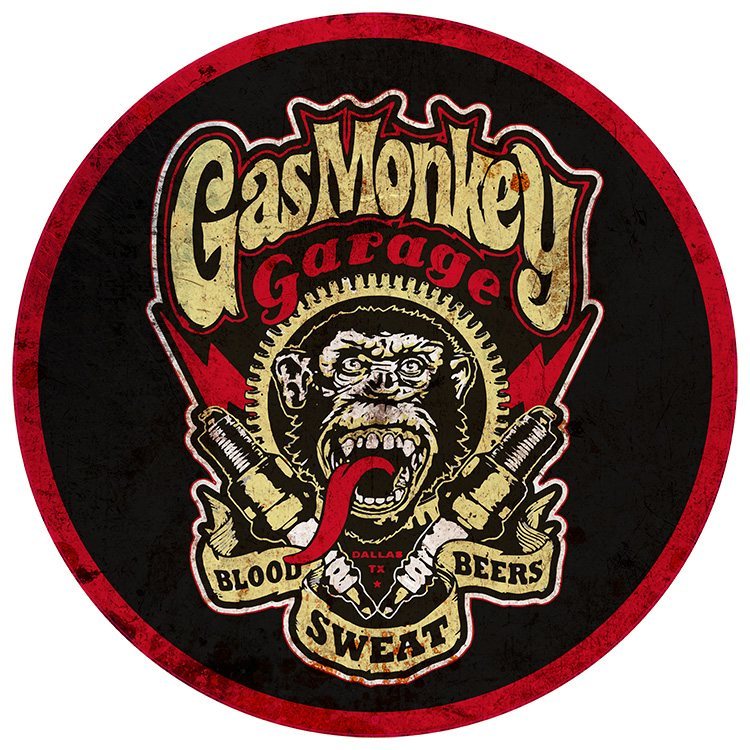 Gas Monkey Garage - round - grunge