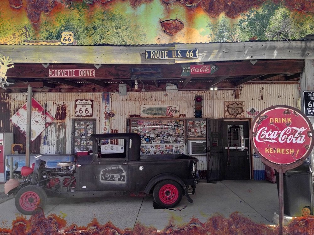 Hackberry - Black Car - Route 66