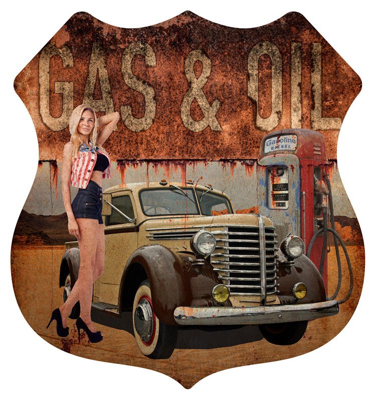 Shield Gas Oil - Pin Up