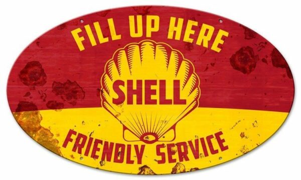 Shell - friendly service - oval