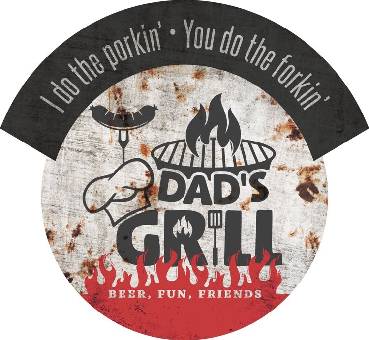 Dads Grill - round & banner