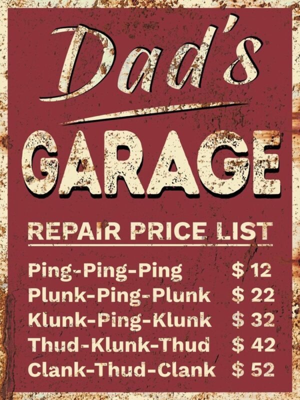 Repair Price List - red