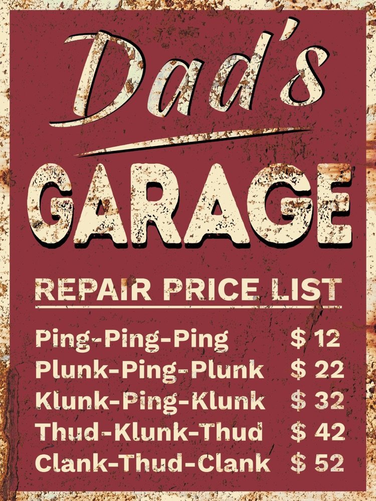 Repair Price List - red