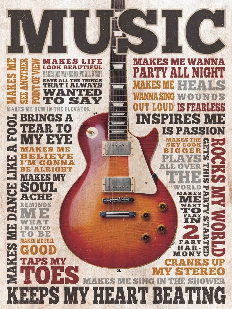 Music Inspires - light grunge