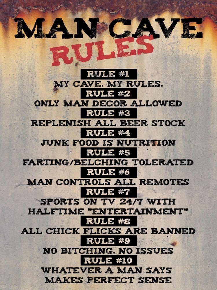Man Cave Rules - Rust