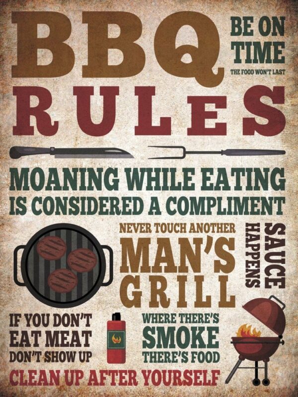 BBQ Rules - grunge