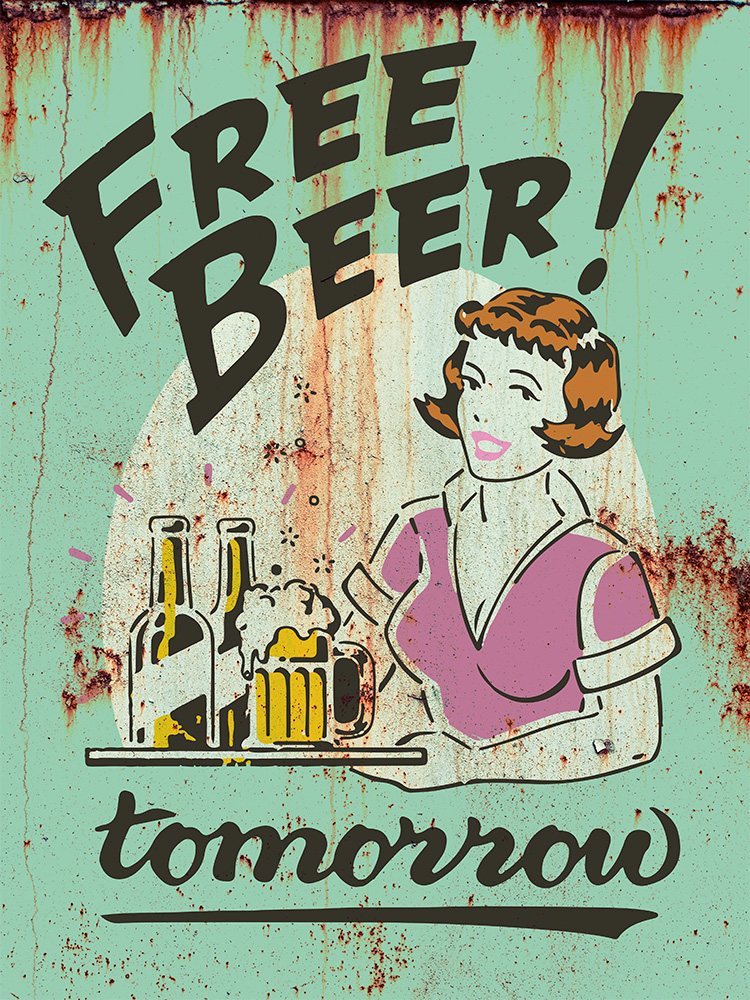 Free Beer Tomorrow - green rust