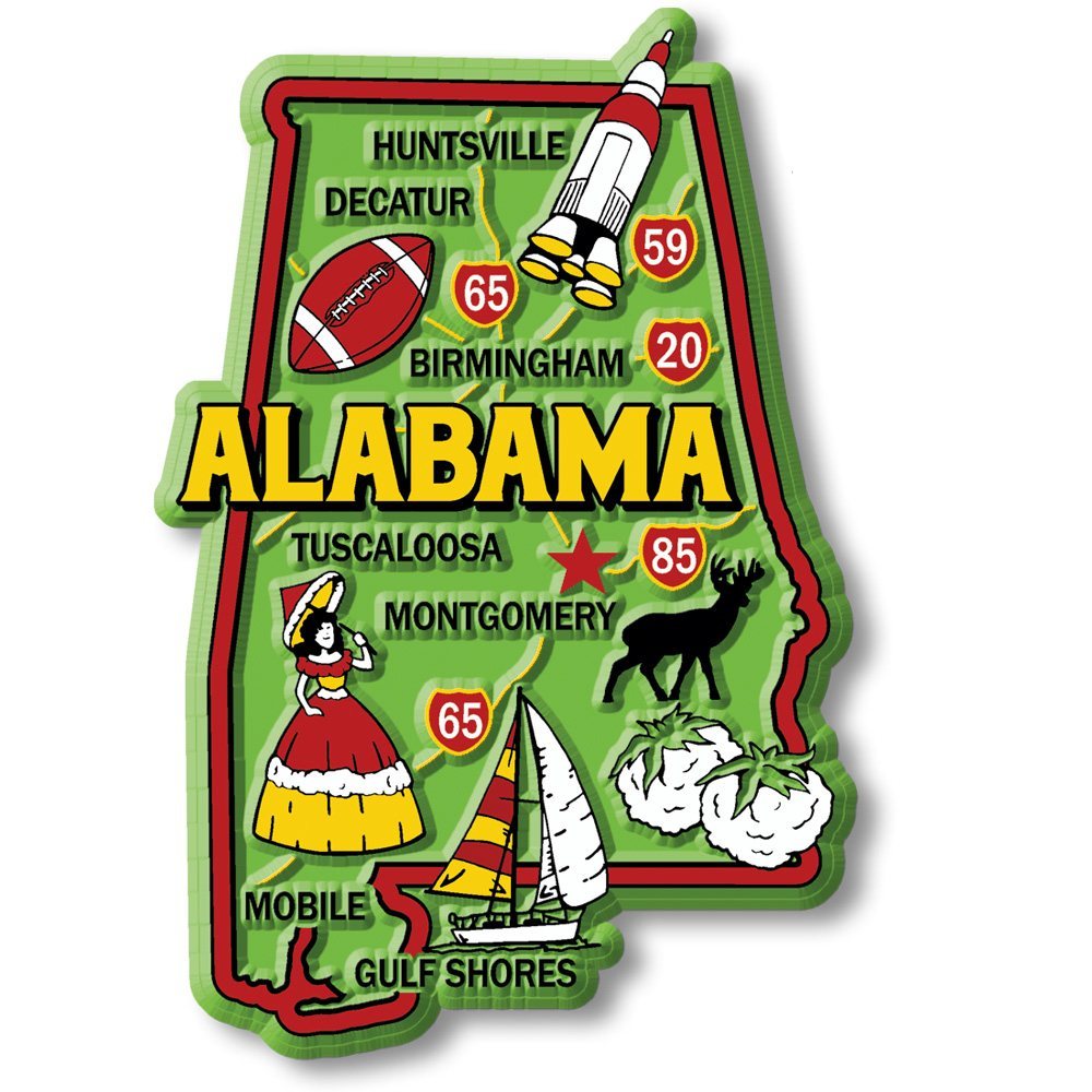 Colorful State - ALABAMA - Magneet