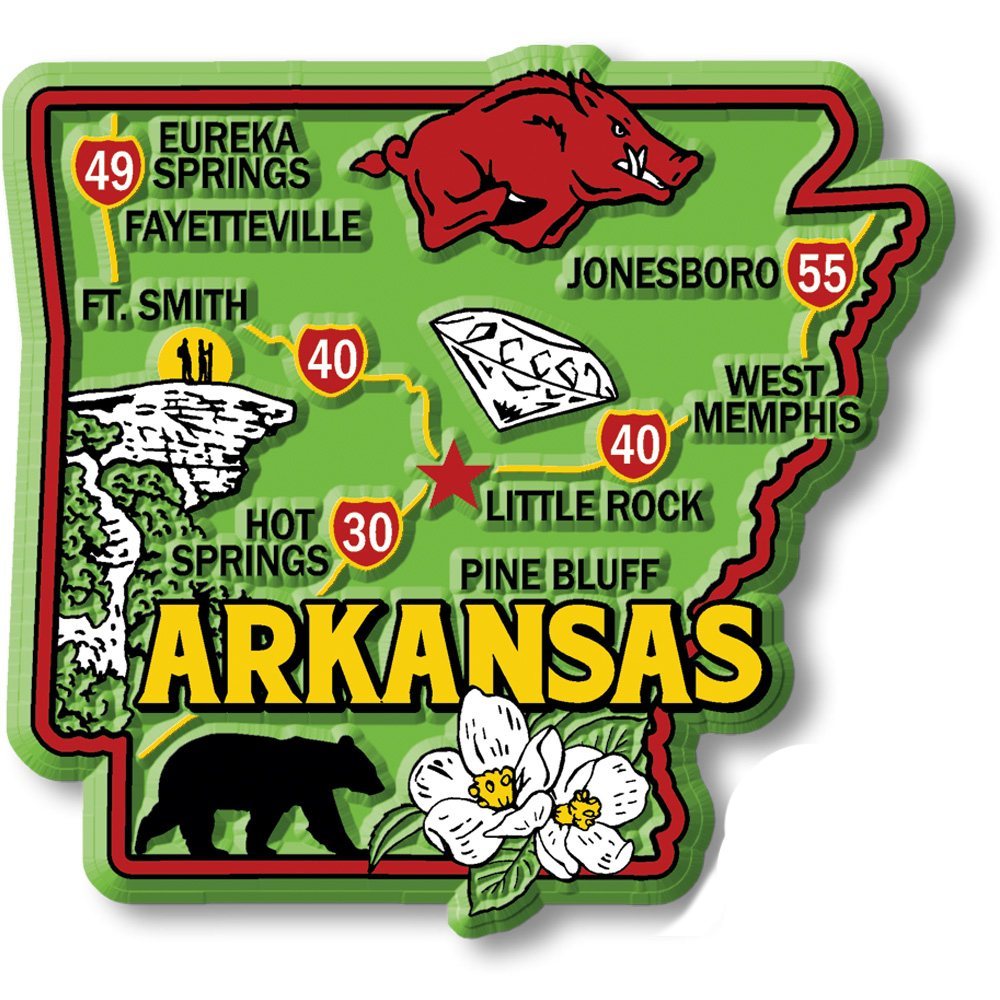 Colorful State - ARKANSAS - Magneet