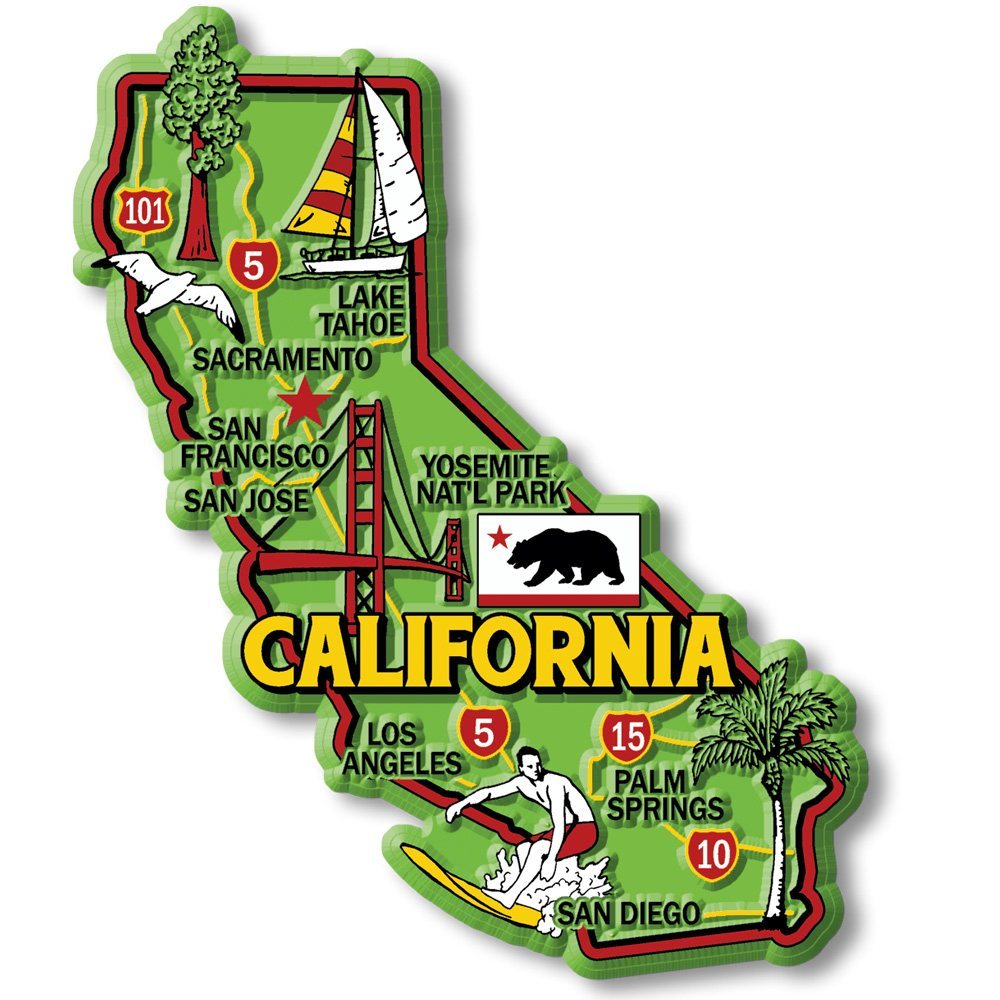 Colorful State - CALIFORNIA - Magneet