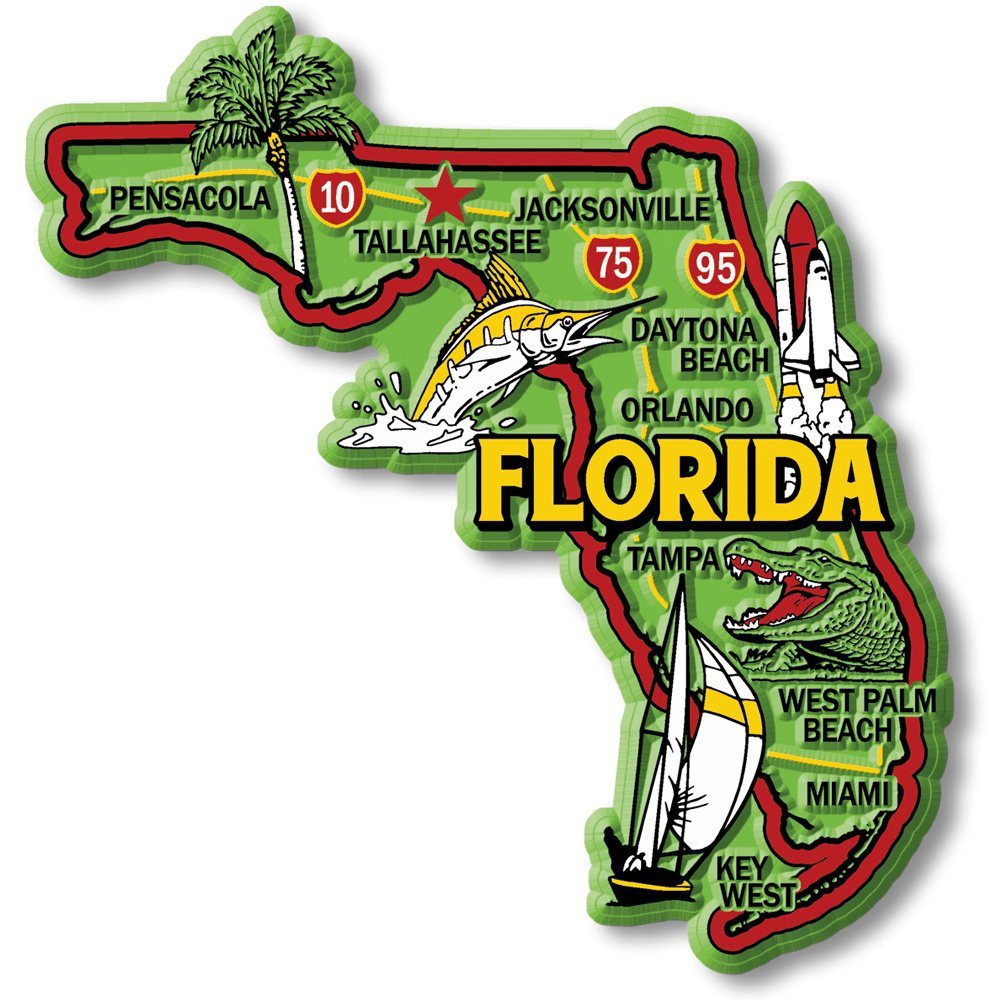 Colorful State - FLORIDA - Magneet
