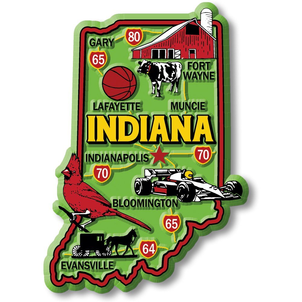Colorful State - INDIANA - Magneet