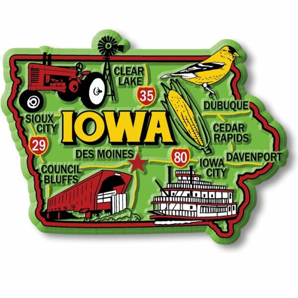 Colorful State - IOWA - Magneet