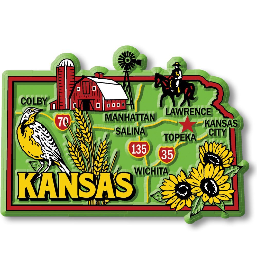 Colorful State - KANSAS - Magneet
