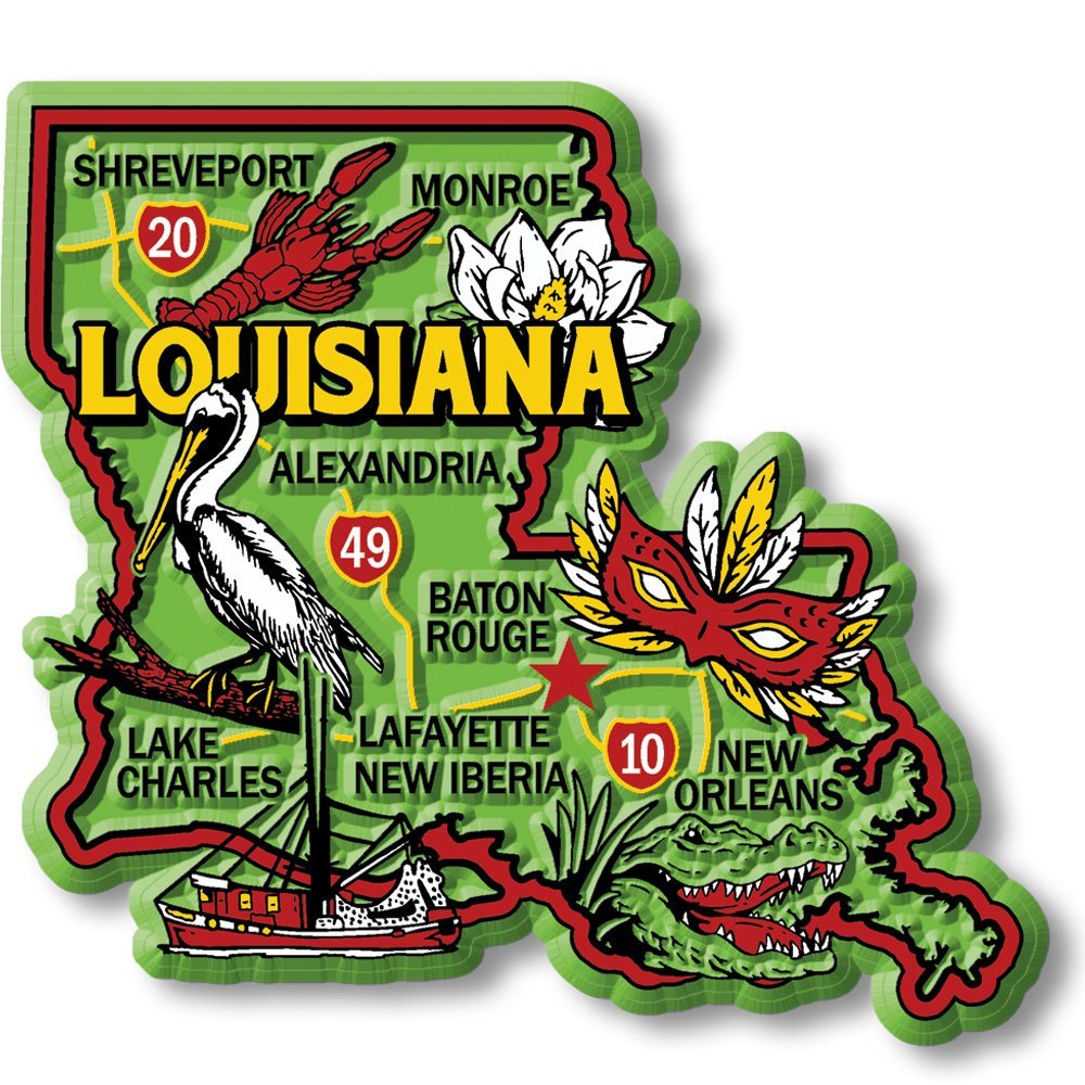 Colorful State - LOUISIANA - Magneet