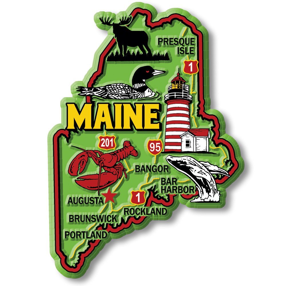 Colorful State - MAINE - Magneet