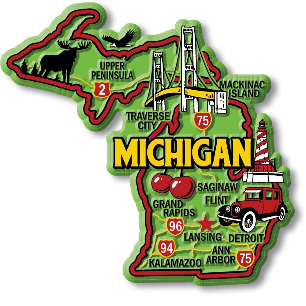 Colorful State - MICHIGAN - Magneet