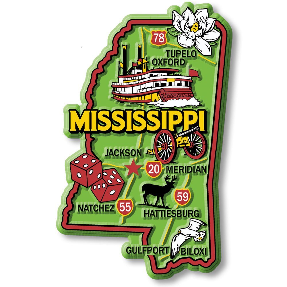 Colorful State - MISSISSIPPI - Magneet
