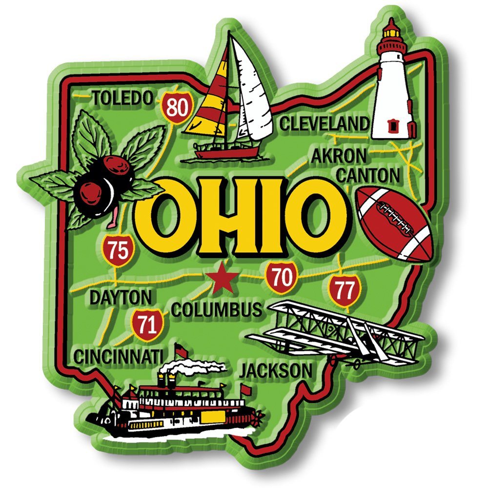 Colorful State - OHIO - Magneet
