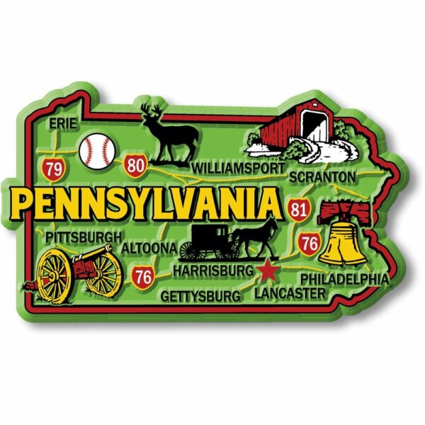 Colorful State - PENNSYLVANIA - Magneet