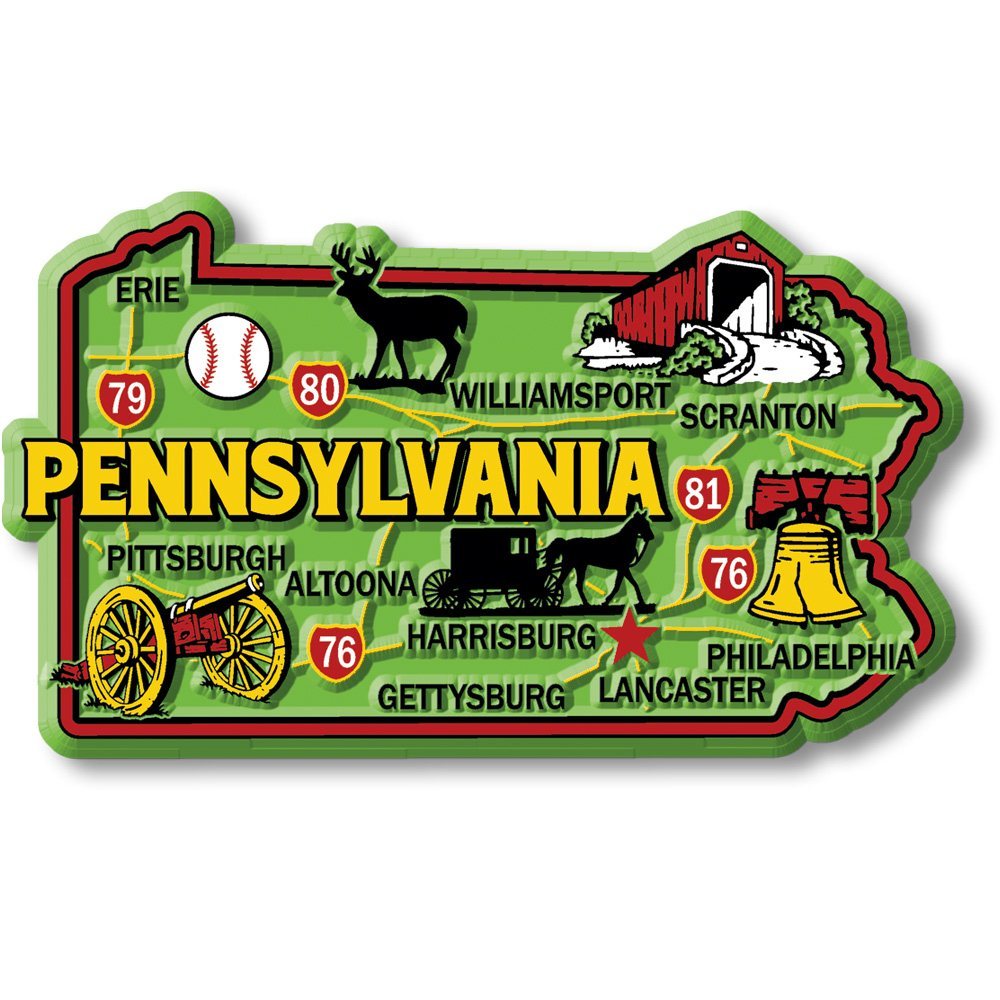 Colorful State - PENNSYLVANIA - Magneet