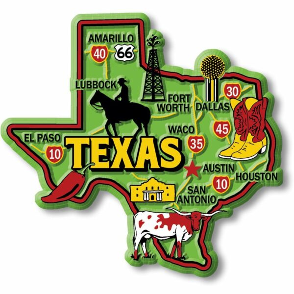 Colorful State - TEXAS - Magneet