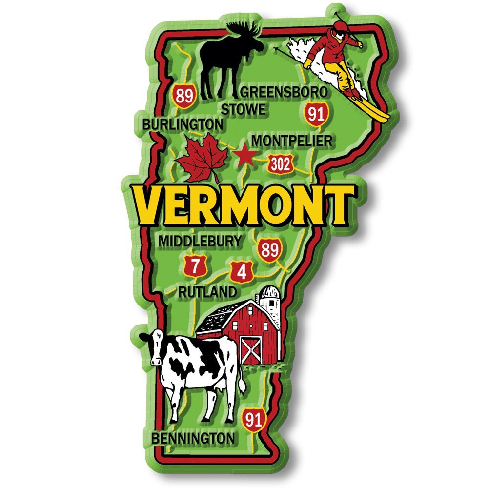 Colorful State - VERMONT - Magneet