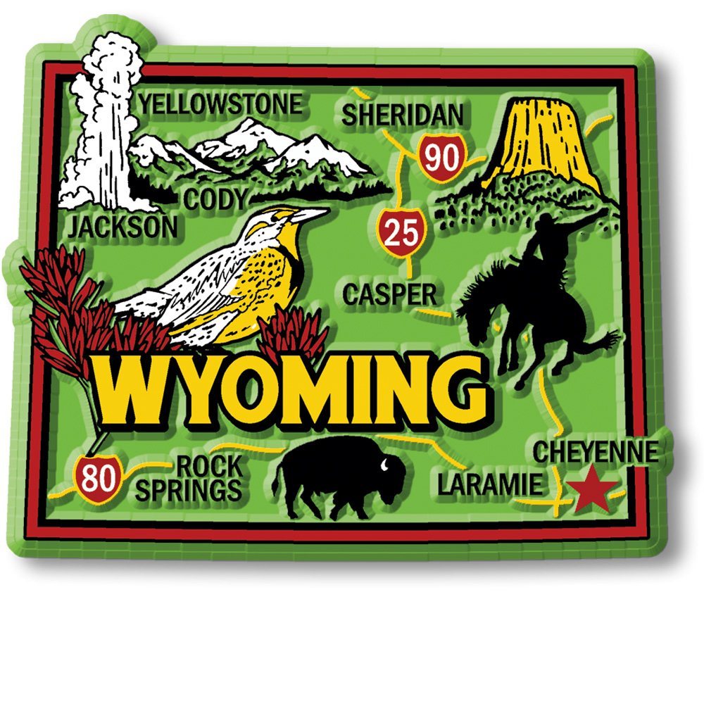 Colorful State - WYOMING - Magneet