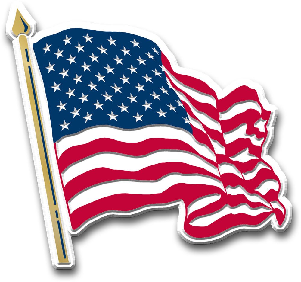 Waving USA flag - Magneet