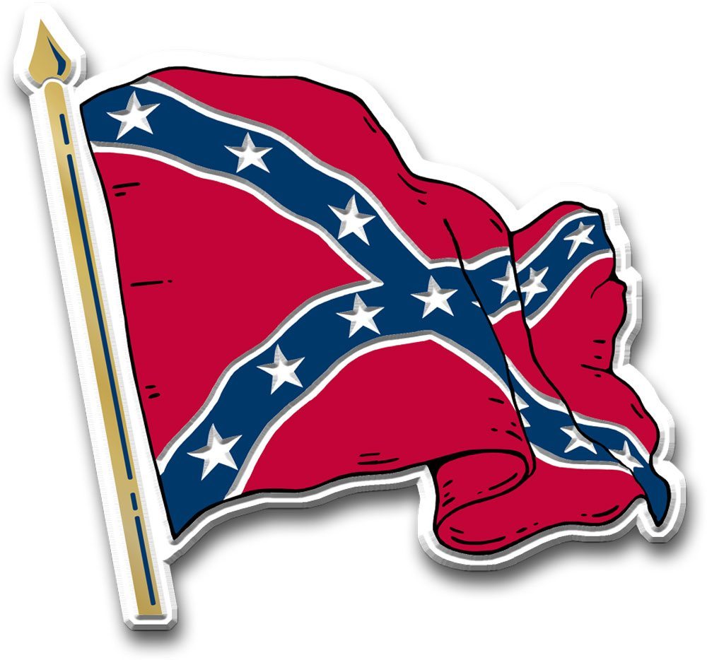Waving Confederation flag - Magneet