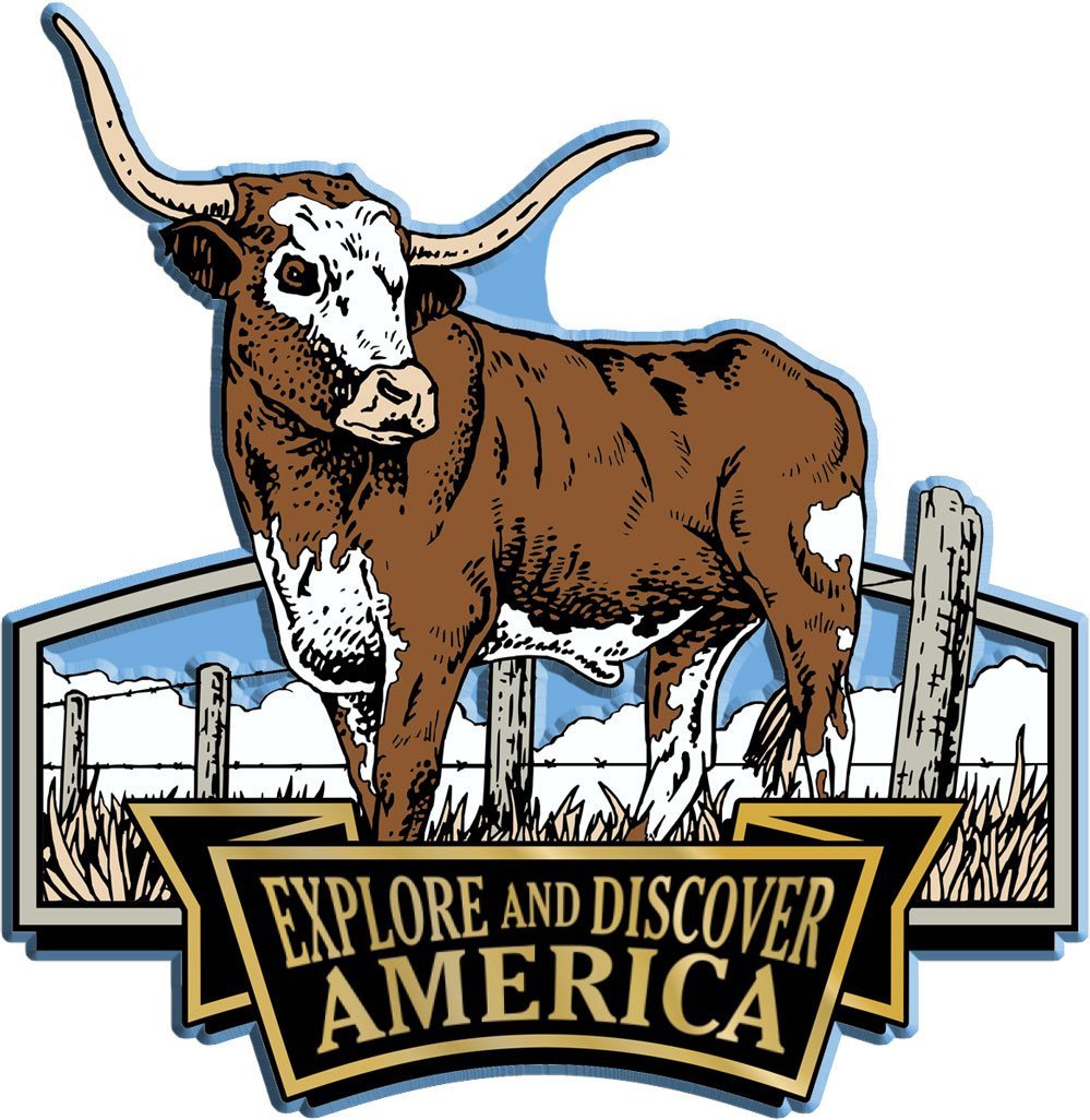 Discover & Explore America - LONGHORN - Magneet