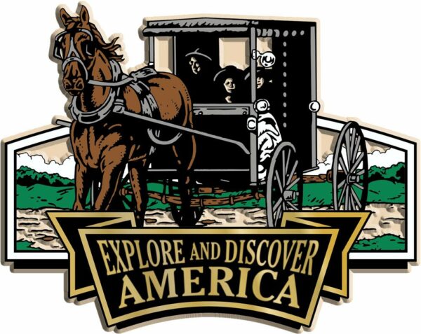 Discover & Explore America - AMISH BUGGY - Magneet