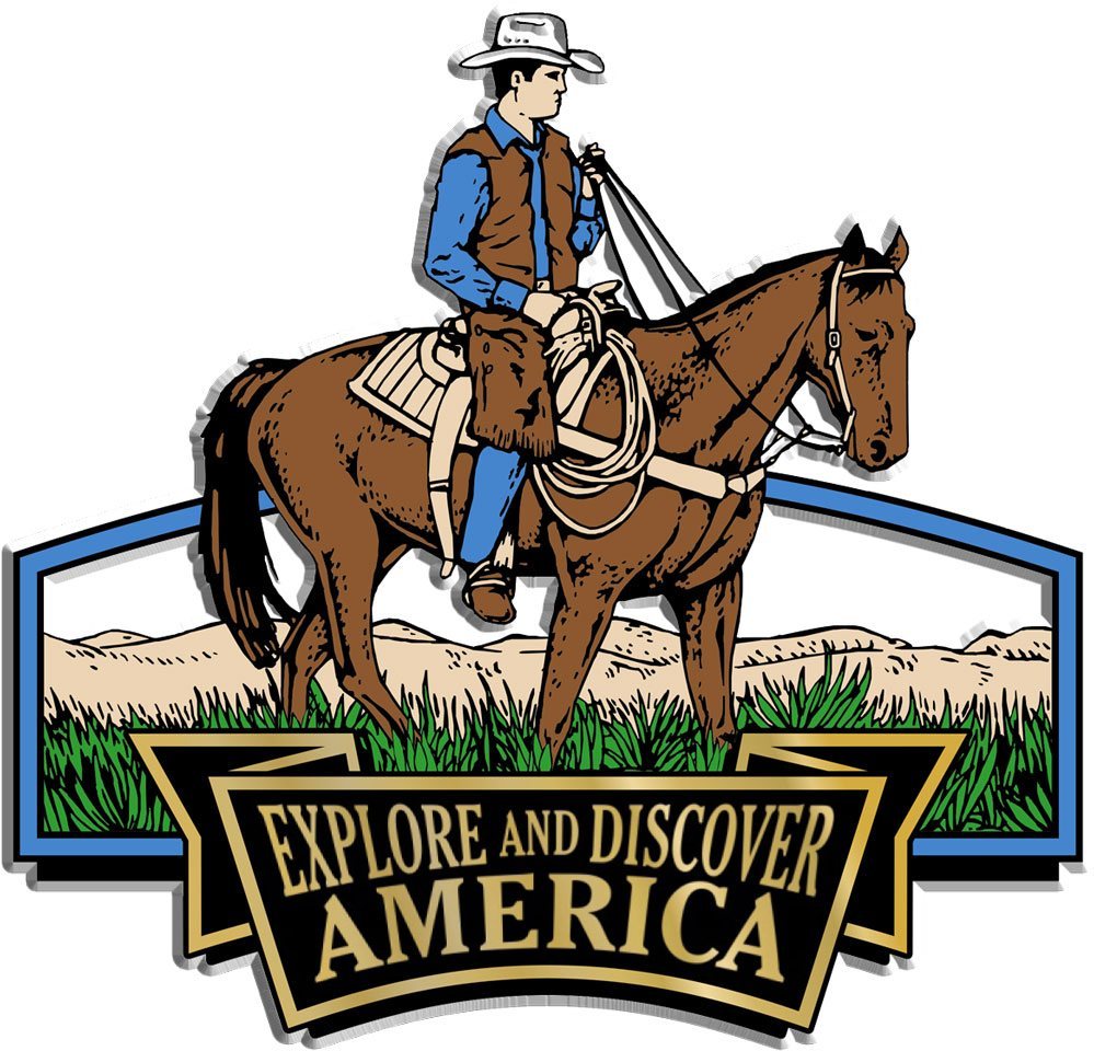 Discover & Explore America - COWBOY ON HORSE - Magneet